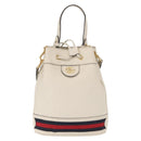 GUCCI Sherry Line GG Marmont Tasche Leder 2-Wege Weiß Gold 610846 Auth 166430-13