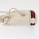 GUCCI Sherry Line GG Marmont Tasche Leder 2-Wege Weiß Gold 610846 Auth 166430-4