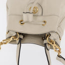 GUCCI Sherry Line GG Marmont Tasche Leder 2-Wege Weiß Gold 610846 Auth 166430-6