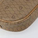 Christian Dior Honeycomb Canvas Shoulder Bag PVC Beige Gold Auth 166431-11