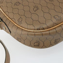 Christian Dior Honeycomb Canvas Shoulder Bag PVC Beige Gold Auth 166431-13