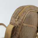 Christian Dior Honeycomb Canvas Shoulder Bag PVC Beige Gold Auth 166431-15