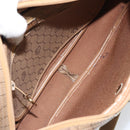 Christian Dior Honeycomb Canvas Shoulder Bag PVC Beige Gold Auth 166431-17