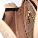 Christian Dior Honeycomb Canvas Shoulder Bag PVC Beige Gold Auth 166431-19