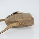 Christian Dior Honeycomb Canvas Shoulder Bag PVC Beige Gold Auth 166431-5