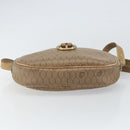 Christian Dior Honeycomb Canvas Shoulder Bag PVC Beige Gold Auth 166431-9