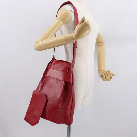 LOUIS VUITTON Epi Sac Depaule GM Shoulder Bag Red M80197 LV Auth 166432