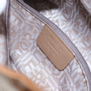 Salvatore Ferragamo Gancini Hand Bag Patent leather Brown Silver Auth 166433-23