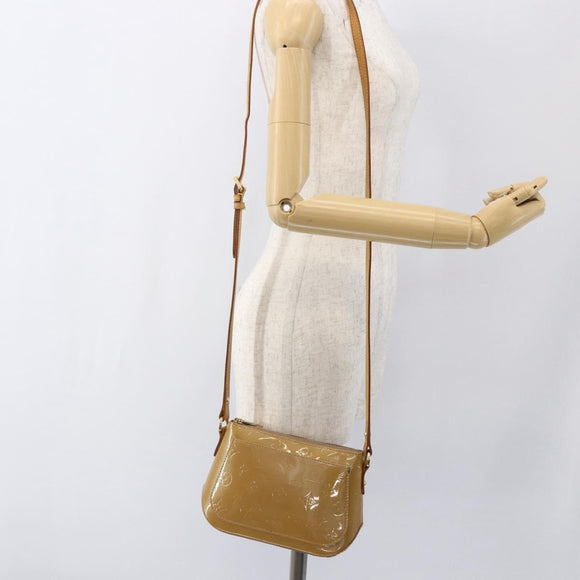 LOUIS VUITTON Monogram Vernis Minna Street Bag Noisette M91508 LV Auth 166435