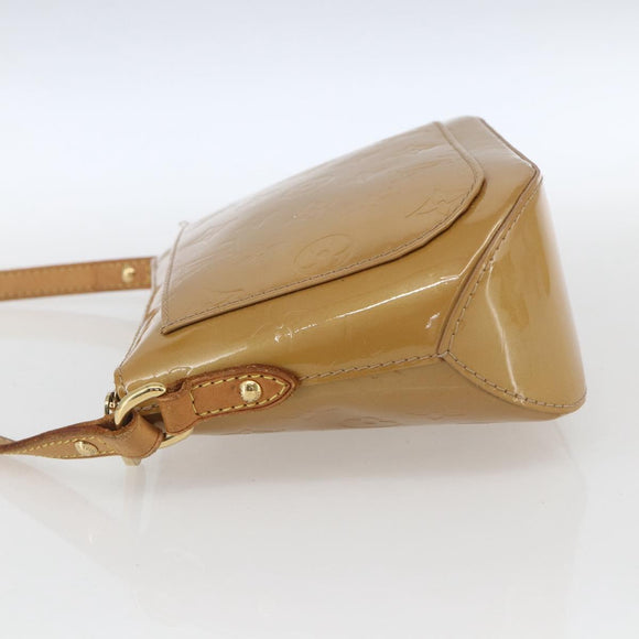 LOUIS VUITTON Monogram Vernis Minna Street Bag Noisette M91508 LV Auth 166435