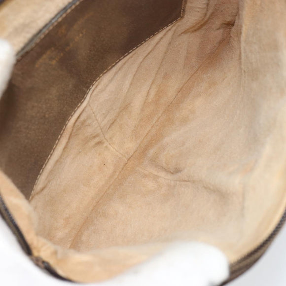 GUCCI GG Supreme Web Sherry Line Bag PVC Beige Gold 904 02 047 Auth 166437