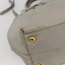 PRADA Hand Bag Nylon 2way Ivory Gold Auth 166443-16