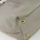 PRADA Hand Bag Nylon 2way Ivory Gold Auth 166443-18