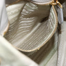 PRADA Hand Bag Nylon 2way Ivory Gold Auth 166443-23