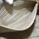 PRADA Hand Bag Nylon 2way Ivory Gold Auth 166443-24