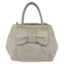 PRADA Hand Bag Nylon 2way Ivory Gold Auth 166443-13