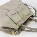 PRADA Hand Bag Nylon 2way Ivory Gold Auth 166443-6