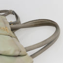 PRADA Hand Bag Nylon 2way Ivory Gold Auth 166443-8