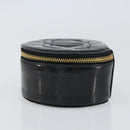 CHANEL COCO Mark Jewelry case Jewelry Box Patent Black Gold CC Auth 166447-3