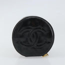 CHANEL COCO Mark Jewelry case Jewelry Box Patent Black Gold CC Auth 166447-5