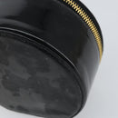 CHANEL COCO Mark Jewelry case Jewelry Box Patent Black Gold CC Auth 166447-7