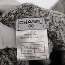 CHANEL Penguin Knit Hoodie Tweed Gray CC Auth 166450SM-9