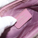 Salvatore Ferragamo Gancini Shoulder Bag Suede Pink Silver Auth 166453-16