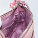 Salvatore Ferragamo Gancini Shoulder Bag Suede Pink Silver Auth 166453-18