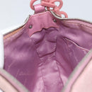 Salvatore Ferragamo Gancini Shoulder Bag Suede Pink Silver Auth 166453-19