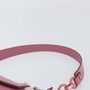 Salvatore Ferragamo Gancini Shoulder Bag Suede Pink Silver Auth 166453-8