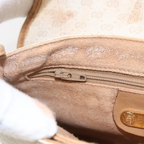 GUCCI Micro GG Supreme Shoulder Bag PVC Beige Gold 49 007 5548 Auth 166455