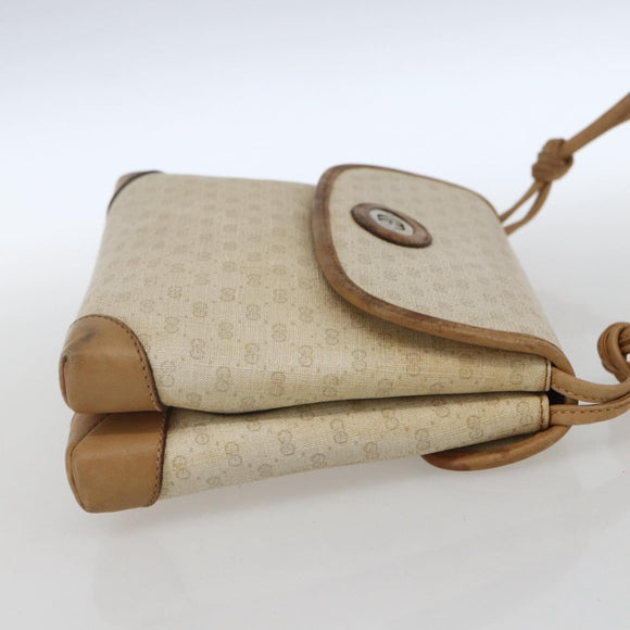 GUCCI Micro GG Supreme Shoulder Bag PVC Beige Gold 49 007 5548 Auth 166455