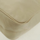 PRADA Hand Bag Nylon Ivory Silver Auth 166457-10