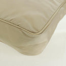PRADA Hand Bag Nylon Ivory Silver Auth 166457-13