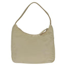 PRADA Hand Bag Nylon Ivory Silver Auth 166457-3