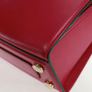 Salvatore Ferragamo Gancini Hand Bag Leather Pink Gold Auth 166464M-17