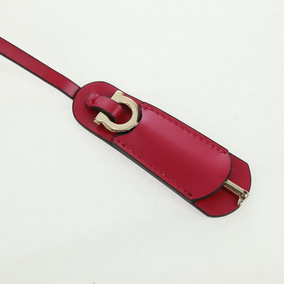 Salvatore Ferragamo Gancini Hand Bag Leather Pink Gold Auth 166464M