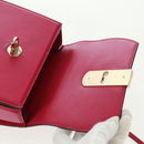 Salvatore Ferragamo Gancini Hand Bag Leather Pink Gold Auth 166464M-9