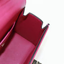 Salvatore Ferragamo Gancini Hand Bag Leather Pink Gold Auth 166464M-21
