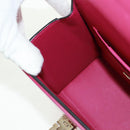 Salvatore Ferragamo Gancini Hand Bag Leather Pink Gold Auth 166464M-22