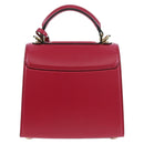 Salvatore Ferragamo Gancini Hand Bag Leather Pink Gold Auth 166464M-2