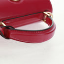 Salvatore Ferragamo Gancini Hand Bag Leather Pink Gold Auth 166464M-7