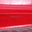 CHANEL Matelasse 23 Double Turn Lock Ketten-Tasche Lammleder Rot CC Auth 166468SAM-22