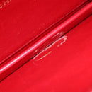 CHANEL Matelasse 23 Double Turn Lock Ketten-Tasche Lammleder Rot CC Auth 166468SAM-10