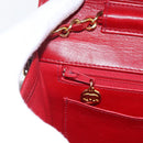 CHANEL Matelasse 23 Double Turn Lock Ketten-Tasche Lammleder Rot CC Auth 166468SAM-26