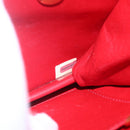 CHANEL Matelasse 23 Double Turn Lock Ketten-Tasche Lammleder Rot CC Auth 166468SAM-11