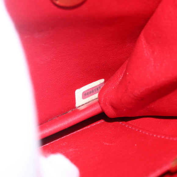 CHANEL Matelasse 23 Double Turn Lock Ketten-Tasche Lammleder Rot CC Auth 166468SAM