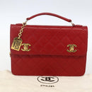 CHANEL Matelasse 23 Double Turn Lock Ketten-Tasche Lammleder Rot CC Auth 166468SAM-12