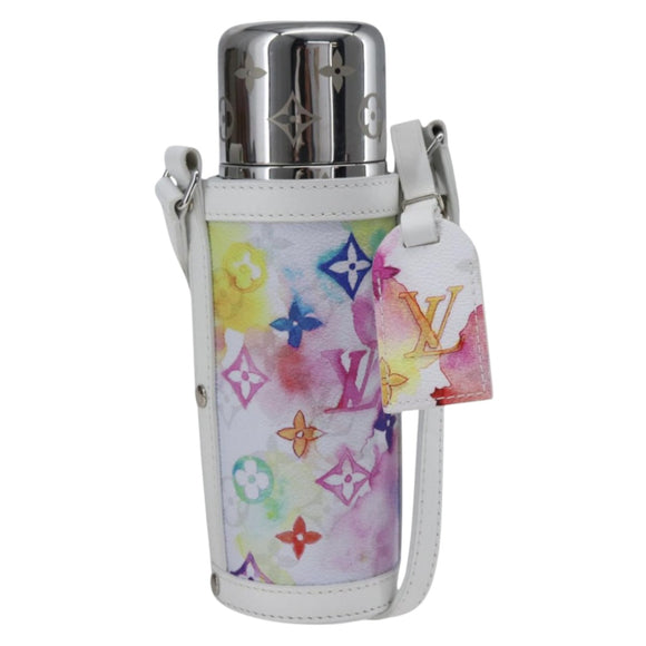 LOUIS VUITTON Monogram Watercolor Flaschenhalter Wasser Weiß GI0625 Auth 166471SM