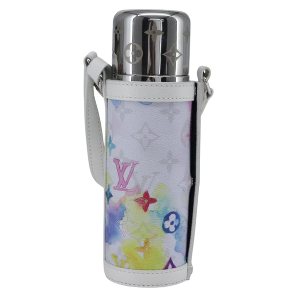 LOUIS VUITTON Monogram Watercolor Flaschenhalter Wasser Weiß GI0625 Auth 166471SM